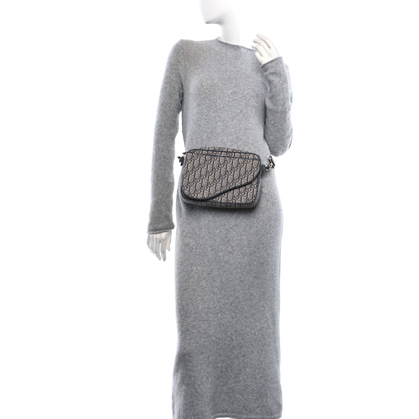 Oblique Saddle Triple Pouch Grey