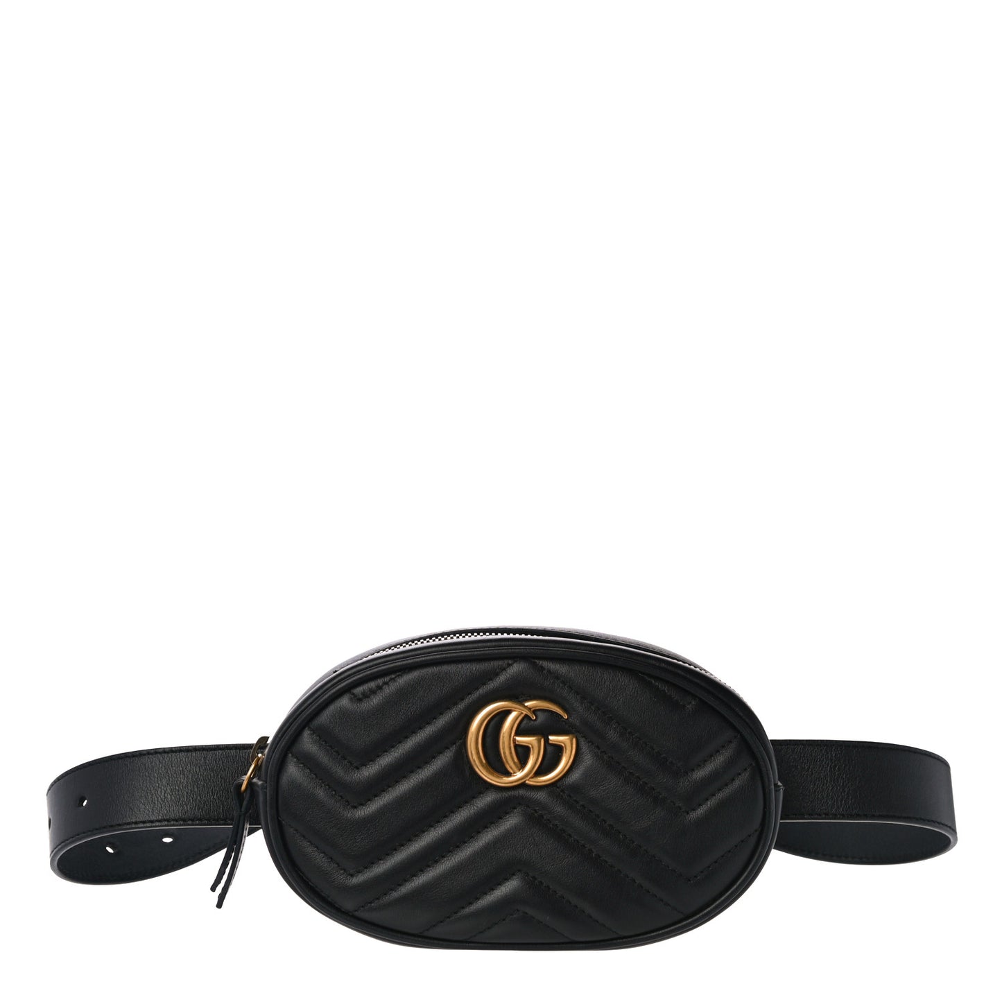 Calfskin Matelasse GG Marmont Belt Bag 75 30 Black