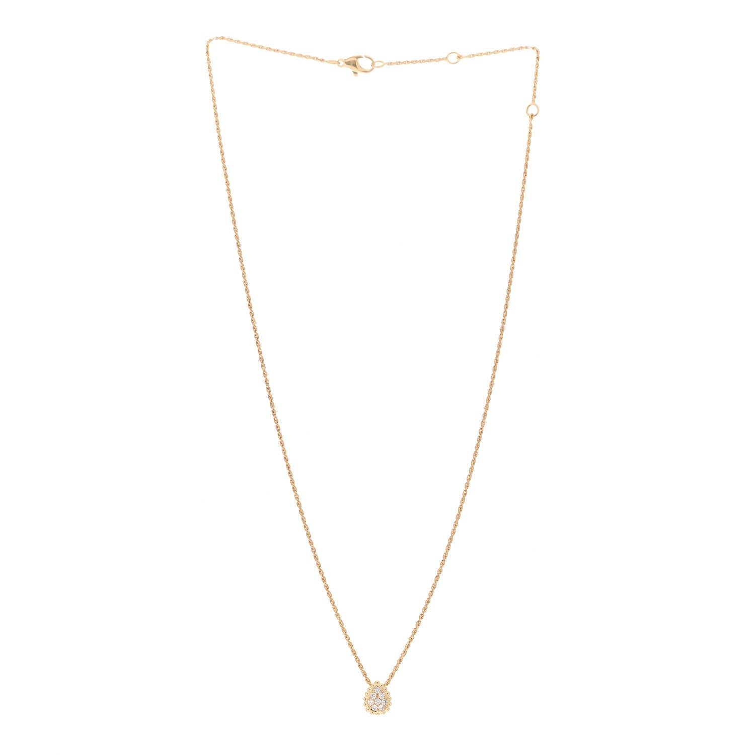 Boucheron 18K Yellow Gold Diamond XS Serpent Boheme Necklace 3 of 5