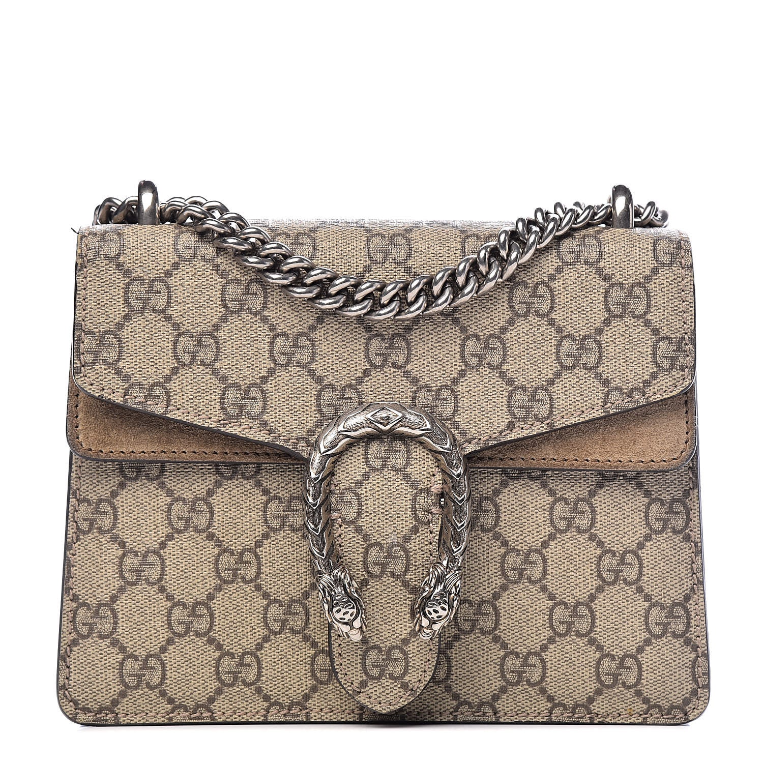 Gucci GG Supreme Monogram Mini Dionysus Shoulder Bag Taupe 1 of 11