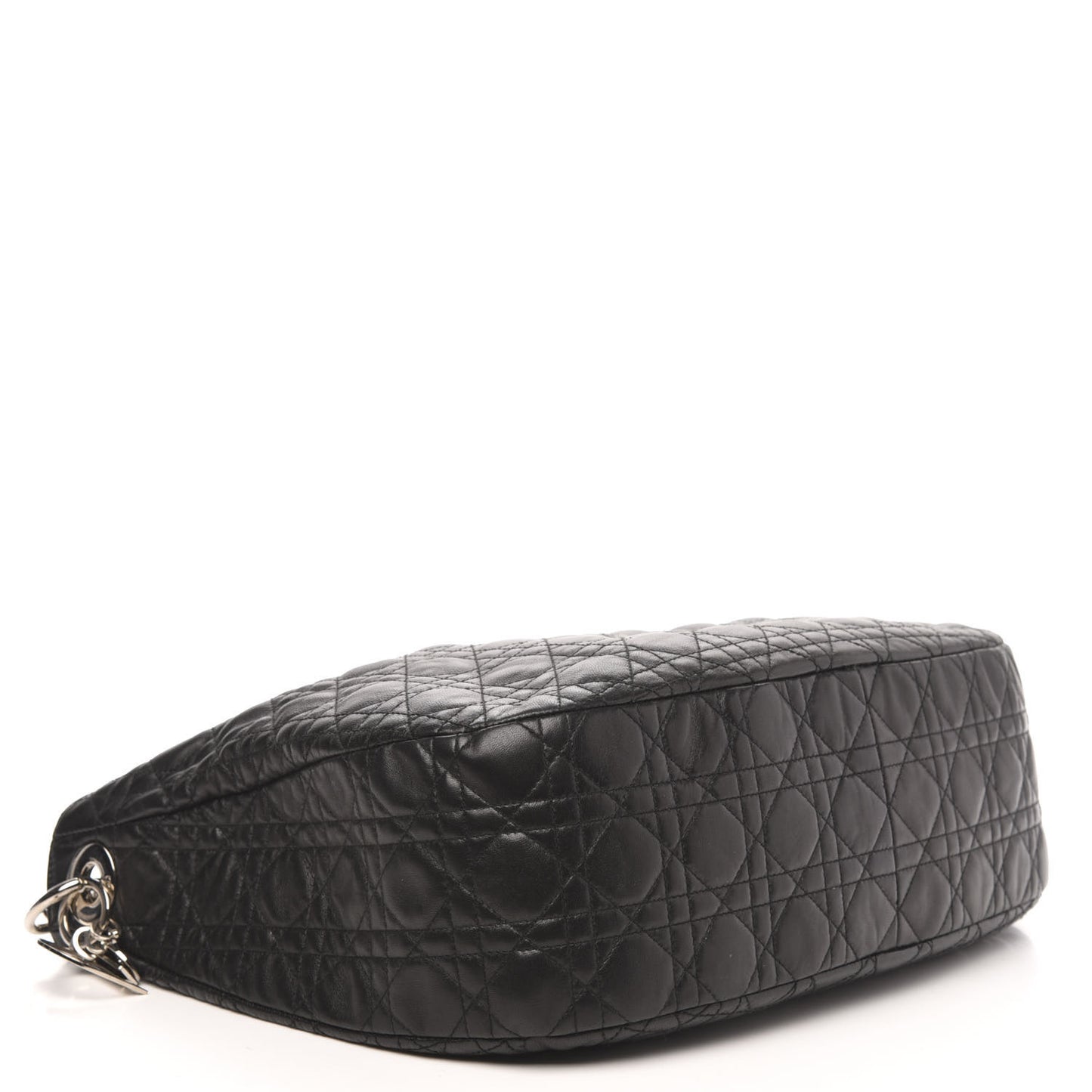 Lambskin Cannage Large Dior Soft Hobo Black