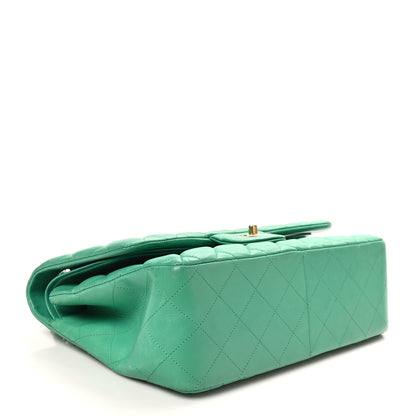 Chanel Lambskin Quilted Jumbo Double Flap Green 4 of 11