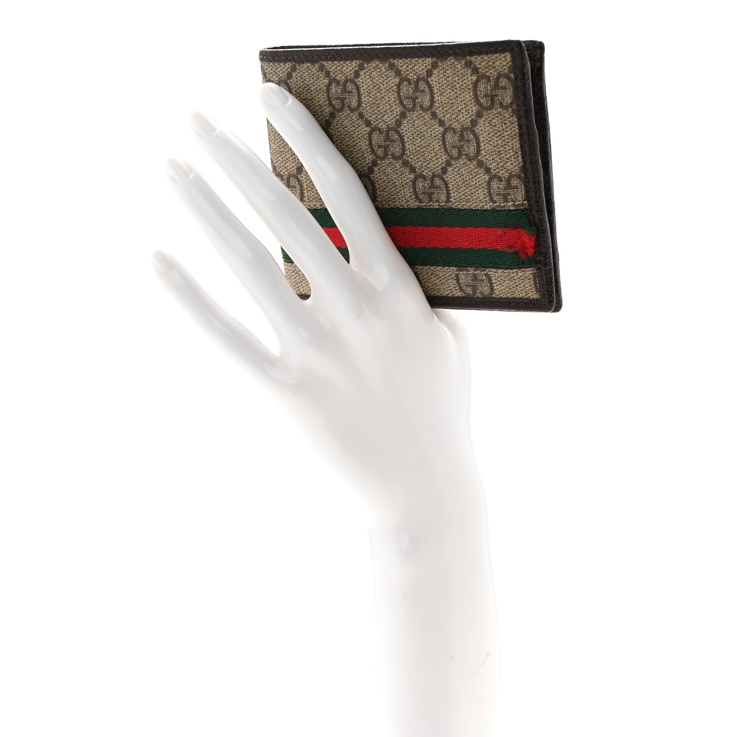 Gucci GG Plus Monogram Web Bi-Fold Wallet Dark Brown 2 of 8