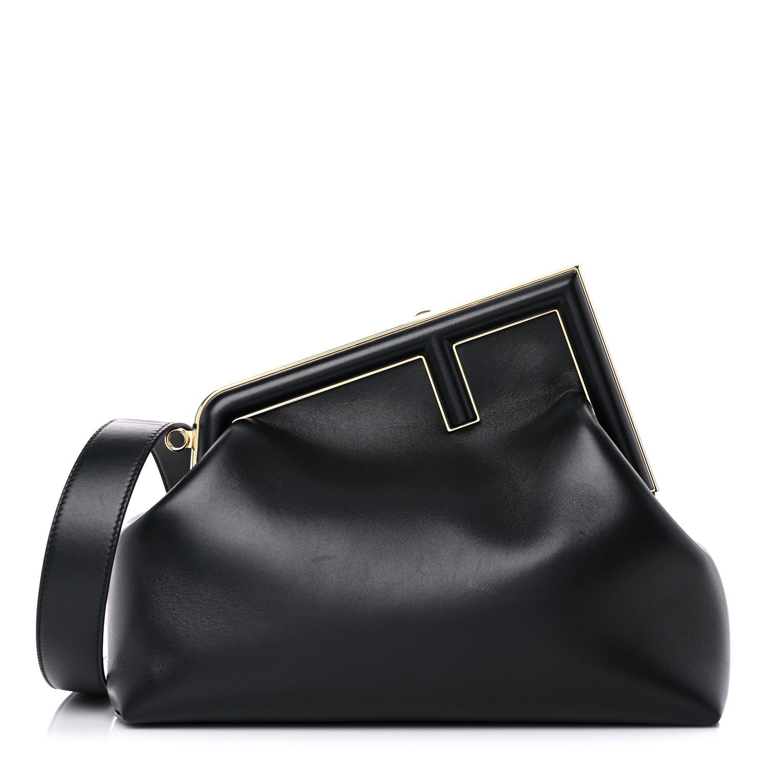 Fendi Shiny Nappa Medium Fendi First Black 1 of 11
