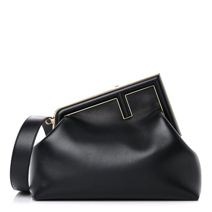 Fendi Shiny Nappa Medium Fendi First Black 1 of 11