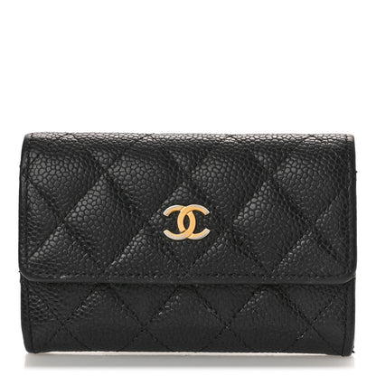 Chanel Caviar Quilted Flap Card Holder Black 1 of 7