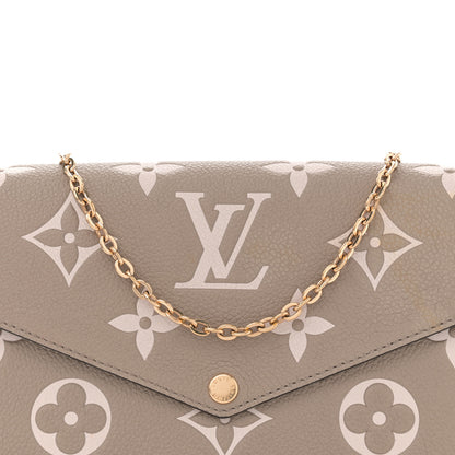 Louis Vuitton Empreinte Monogram Giant Felicie Pochette Tourterelle Creme 8 of 11