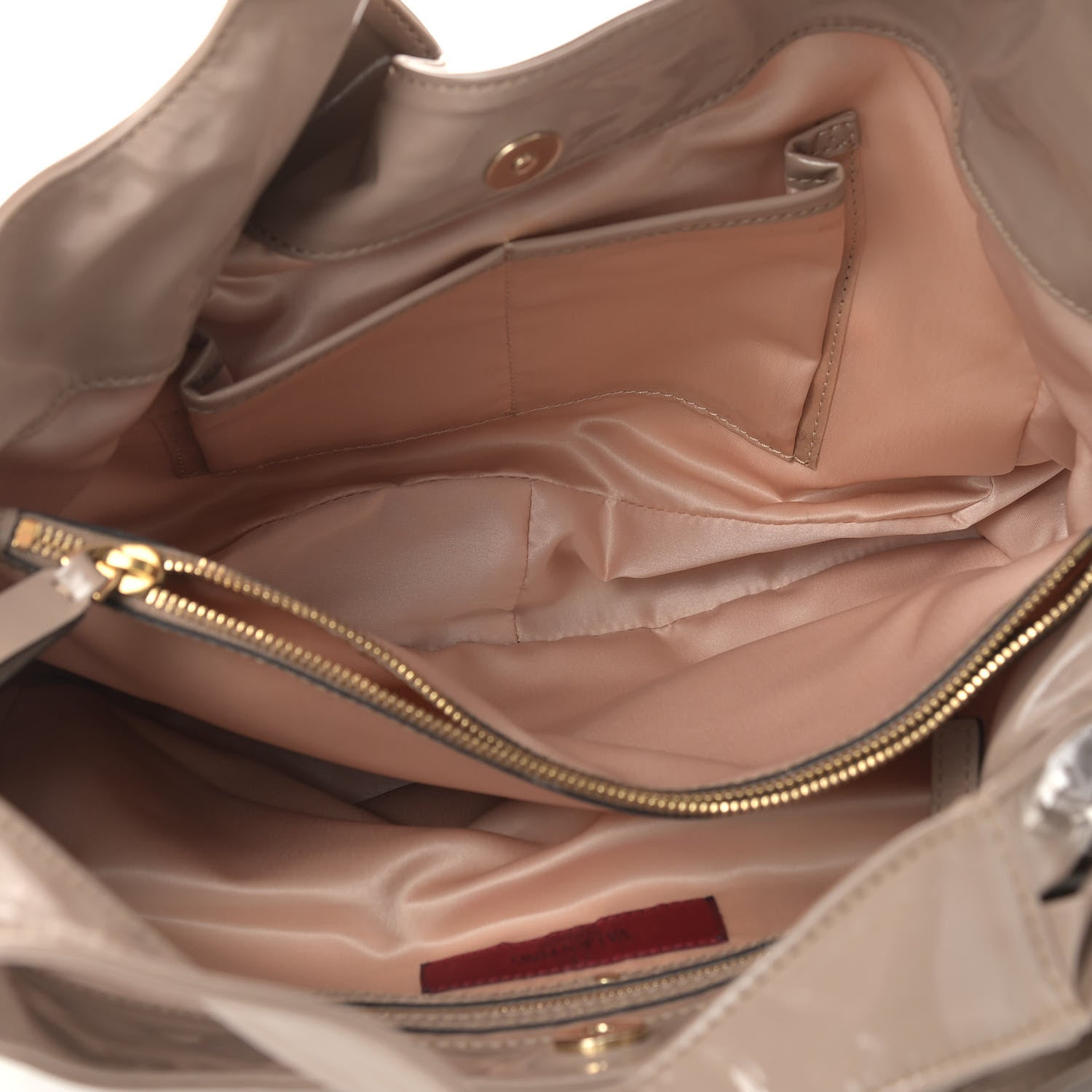 Valentino Garavani Patent Lacca Large Nuage Bow Hobo Nude 4 of 11