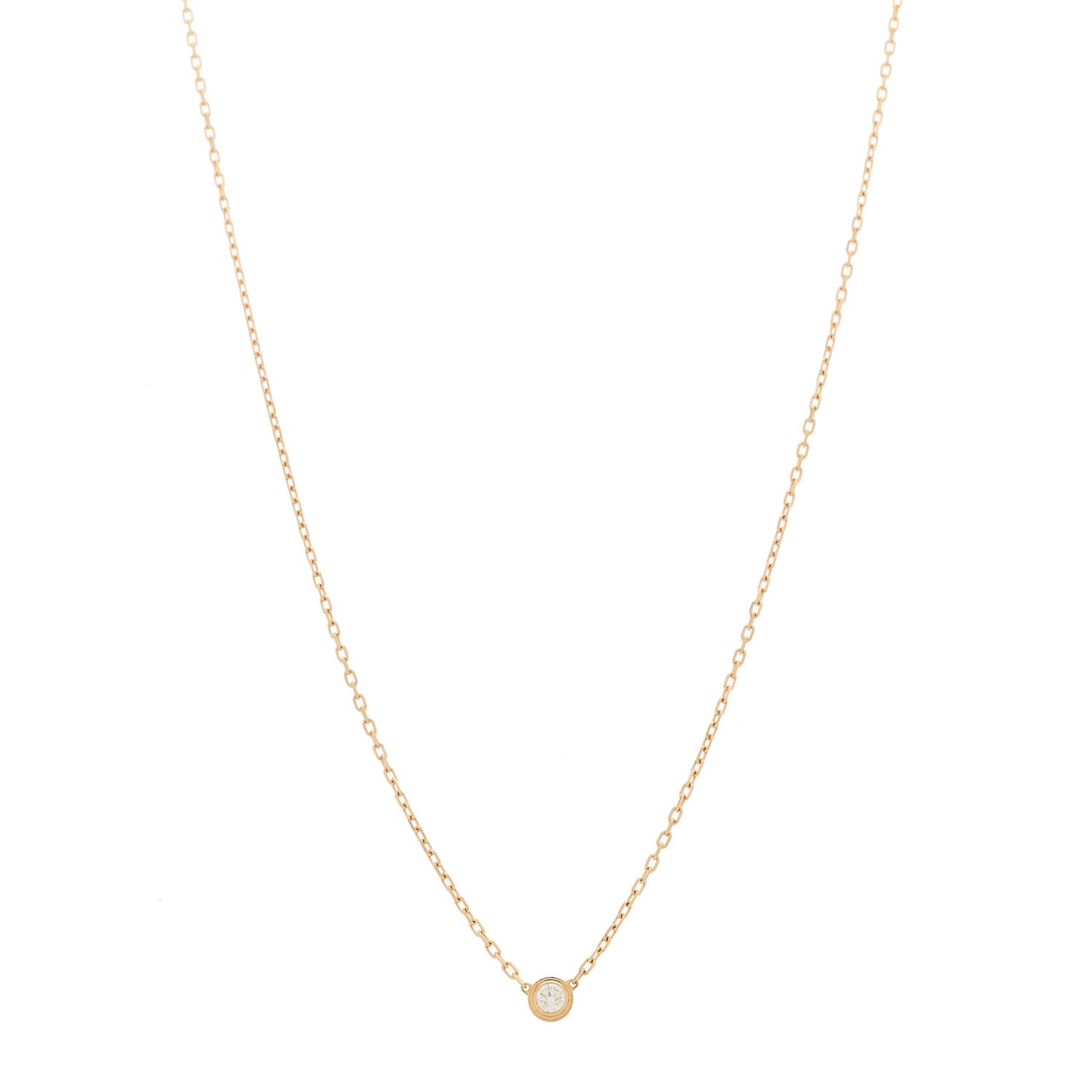 Cartier 18K Pink Gold Diamond SM D'Amour Pendant Necklace 1 of 7