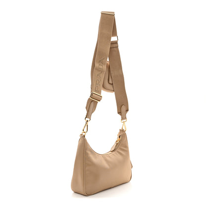 Prada Re-Nylon Saffiano Re-Edition 2005 Shoulder Bag Cammello 3 of 10