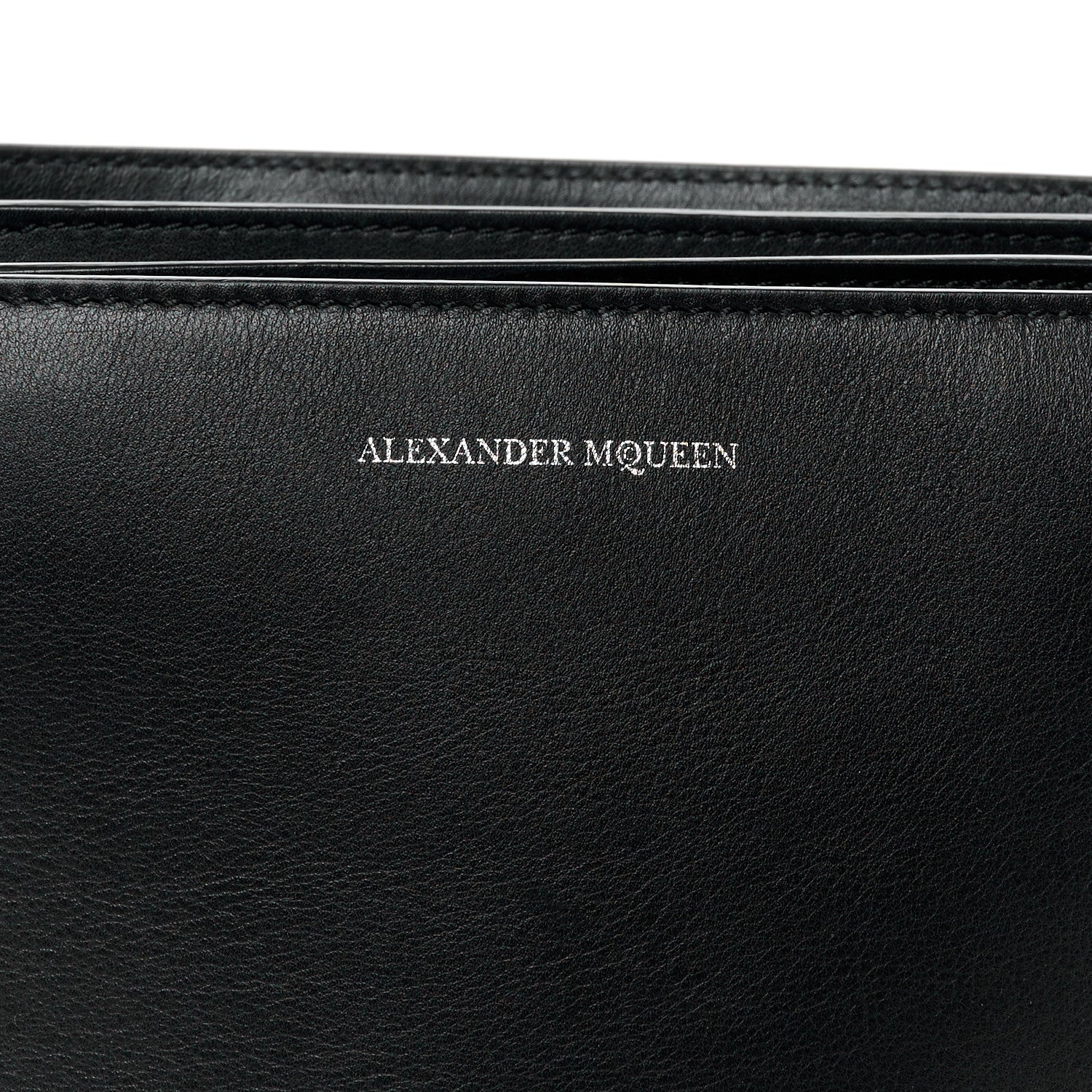 Alexander McQueen Calfskin Medium Twin Skull Chain Crossbody Black 8 of 11