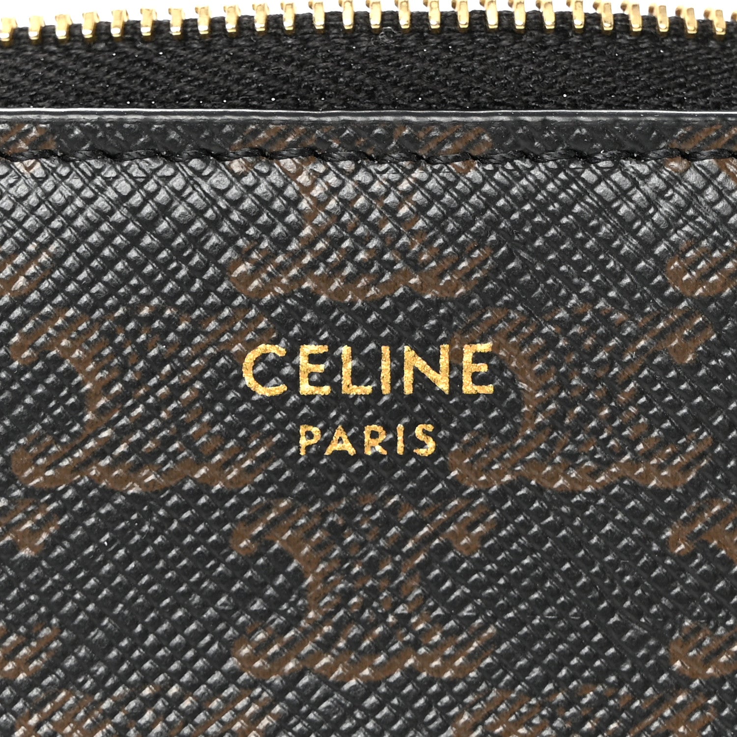 Celine Triomphe Canvas Coin and Card Pouch With Hook Black 6 of 8