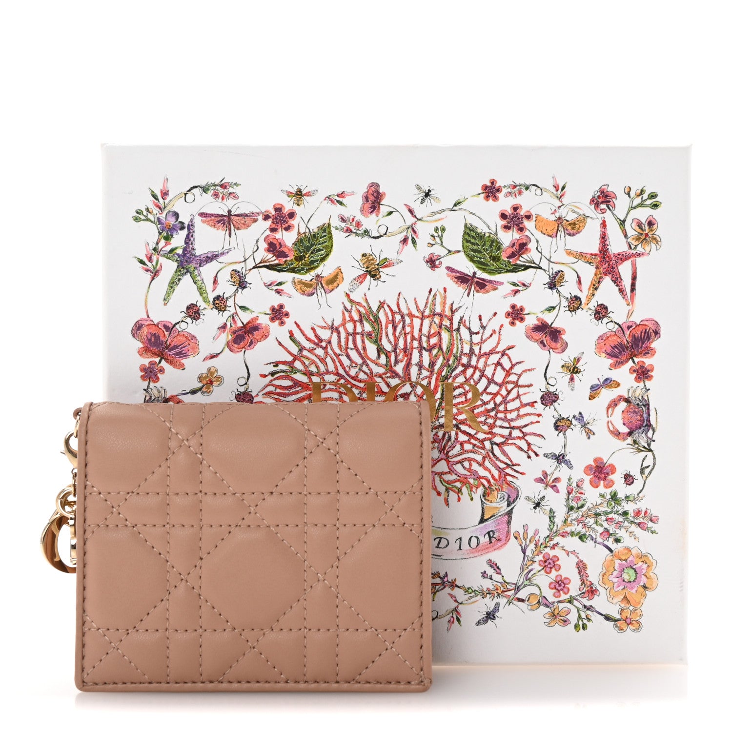 Christian Dior Calfskin Cannage Mini Lady Dior Wallet Fard 8 of 8