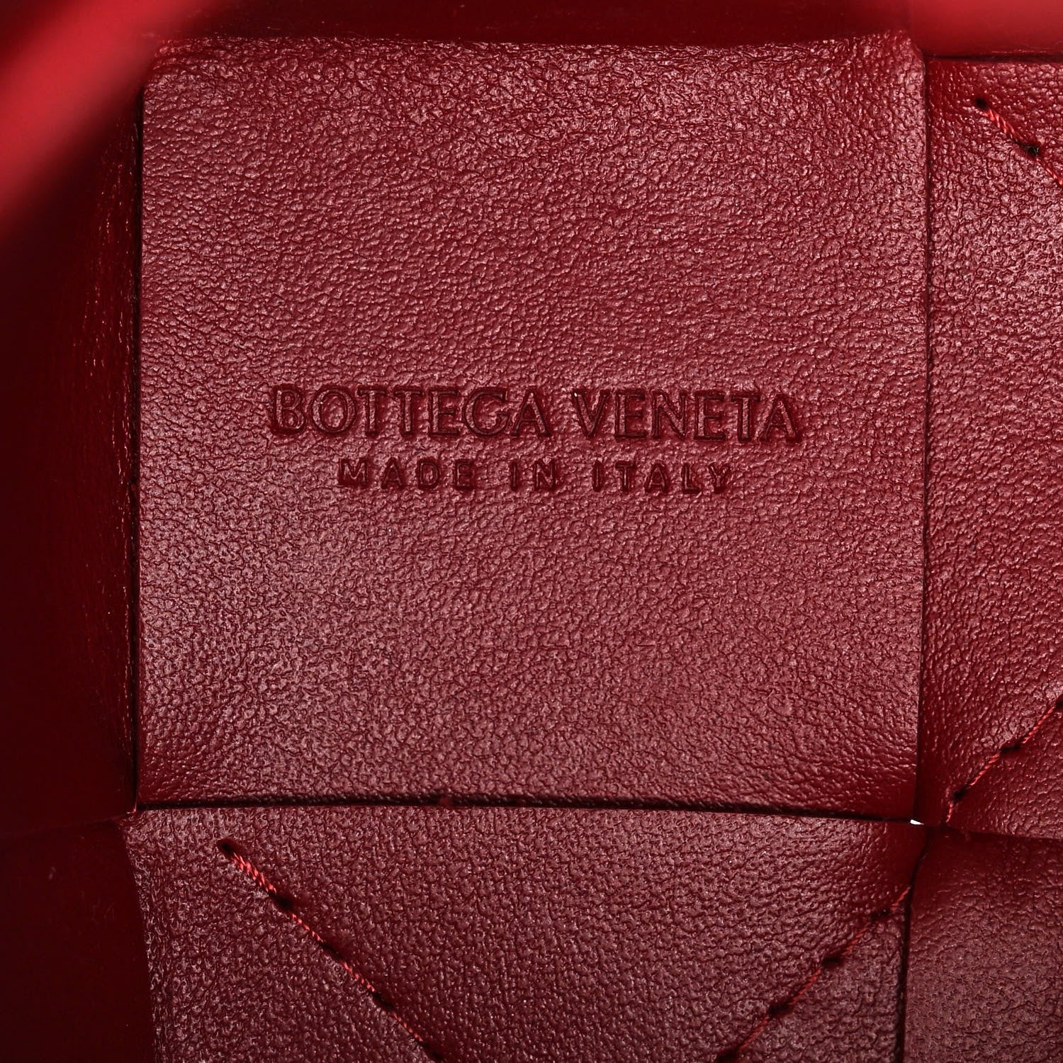 Bottega Veneta Nappa Maxi Intrecciato Mini Cassette Bucket Bag Dark Red 6 of 9