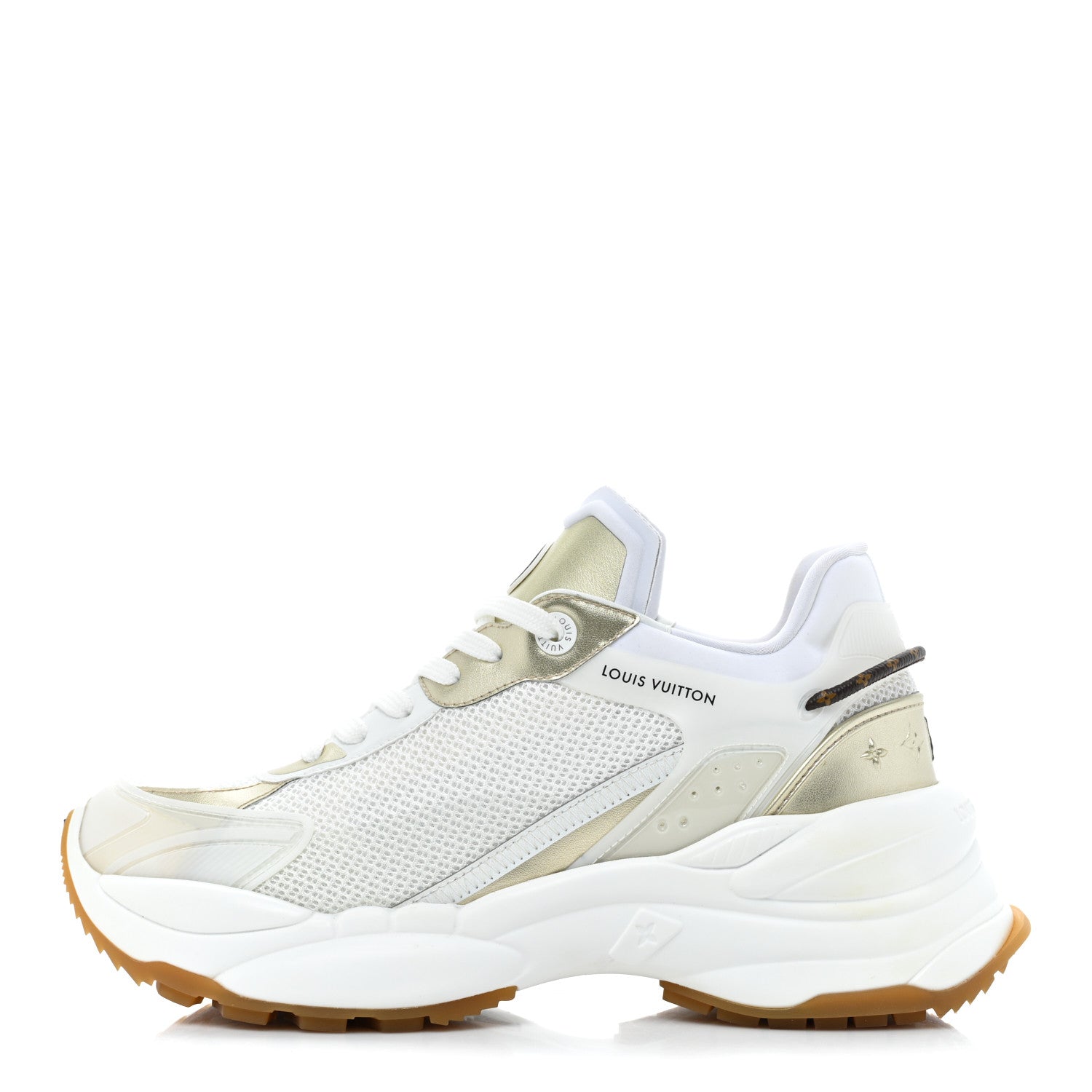 Louis Vuitton Monogram Calfskin Run 55 Sneakers 40.5 White 1 of 9