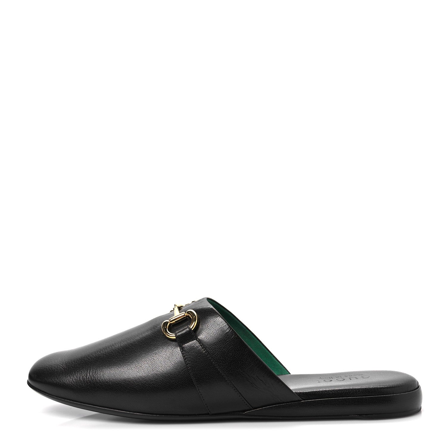 Gucci Goatskin Horsebit Men's Pericle Slippers 11 Black 1 of 9