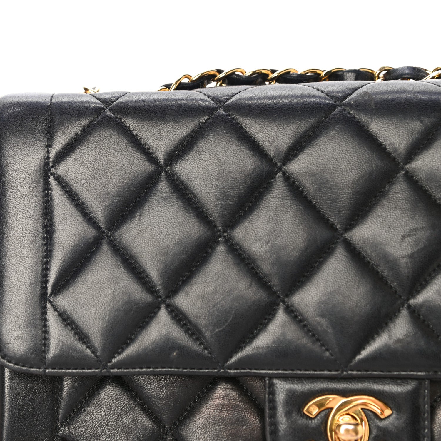 Chanel Lambskin Quilted Medium Single Flap Black 21 of 37
