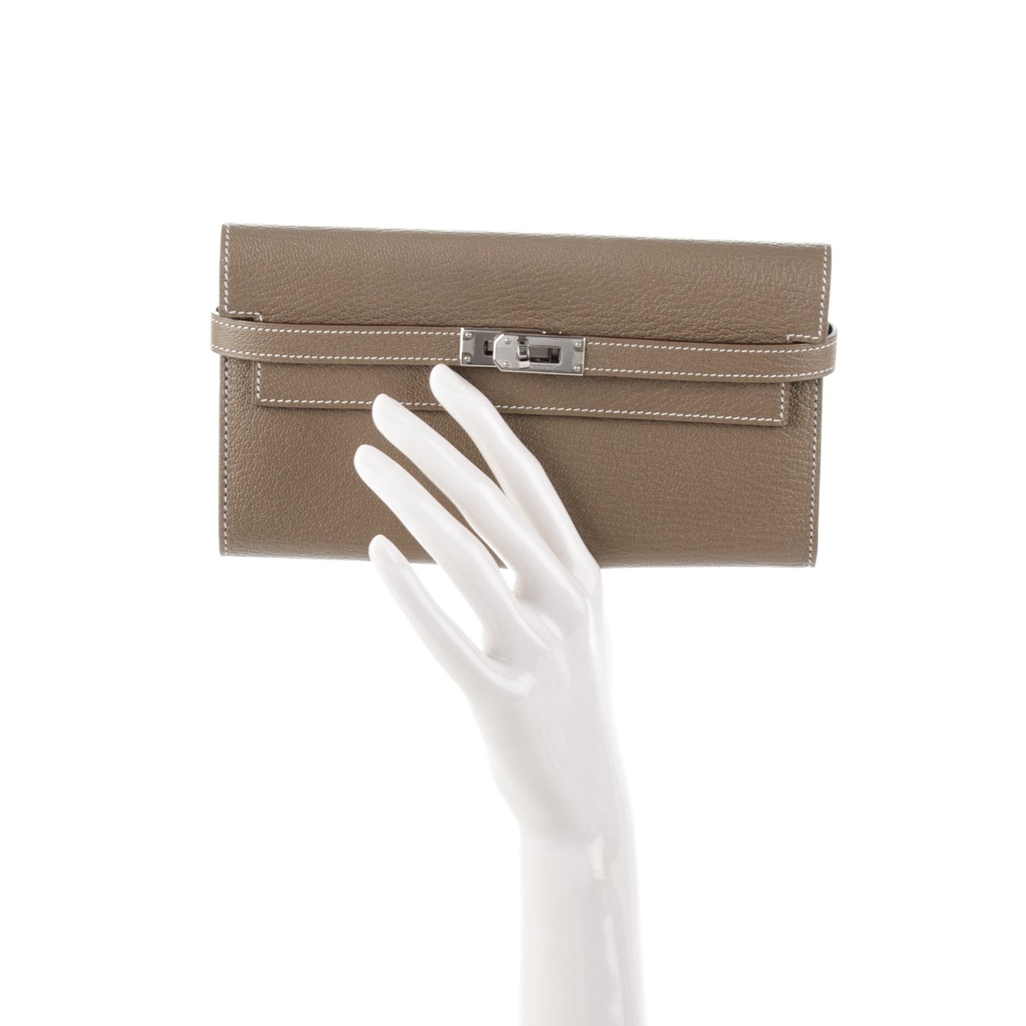 Chevre Mysore Kelly Longue Wallet Etoupe