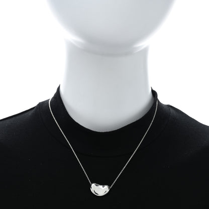 Tiffany Sterling Silver 19mm Elsa Peretti Bean Pendant Necklace 3 of 4