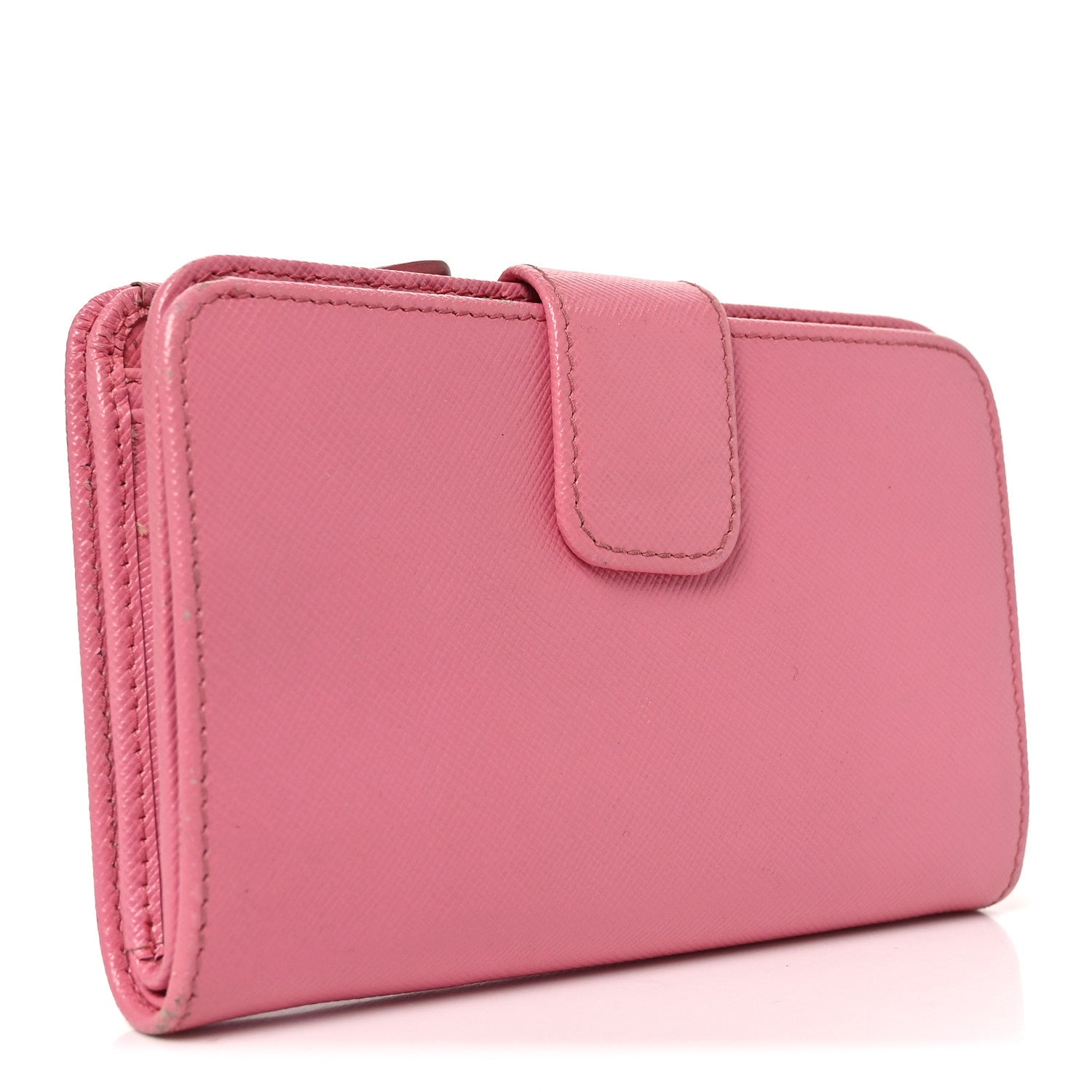 ！超美品！ PRADA ケース レディース PEONIA ウォレット Prada Saffiano Metal Compact Wallet Peonia Petalo 1875638