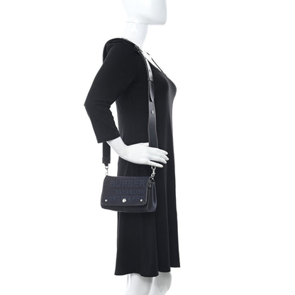 Burberry Cotton Canvas Horseferry Small Crossbody Bag Navy 2 of 11