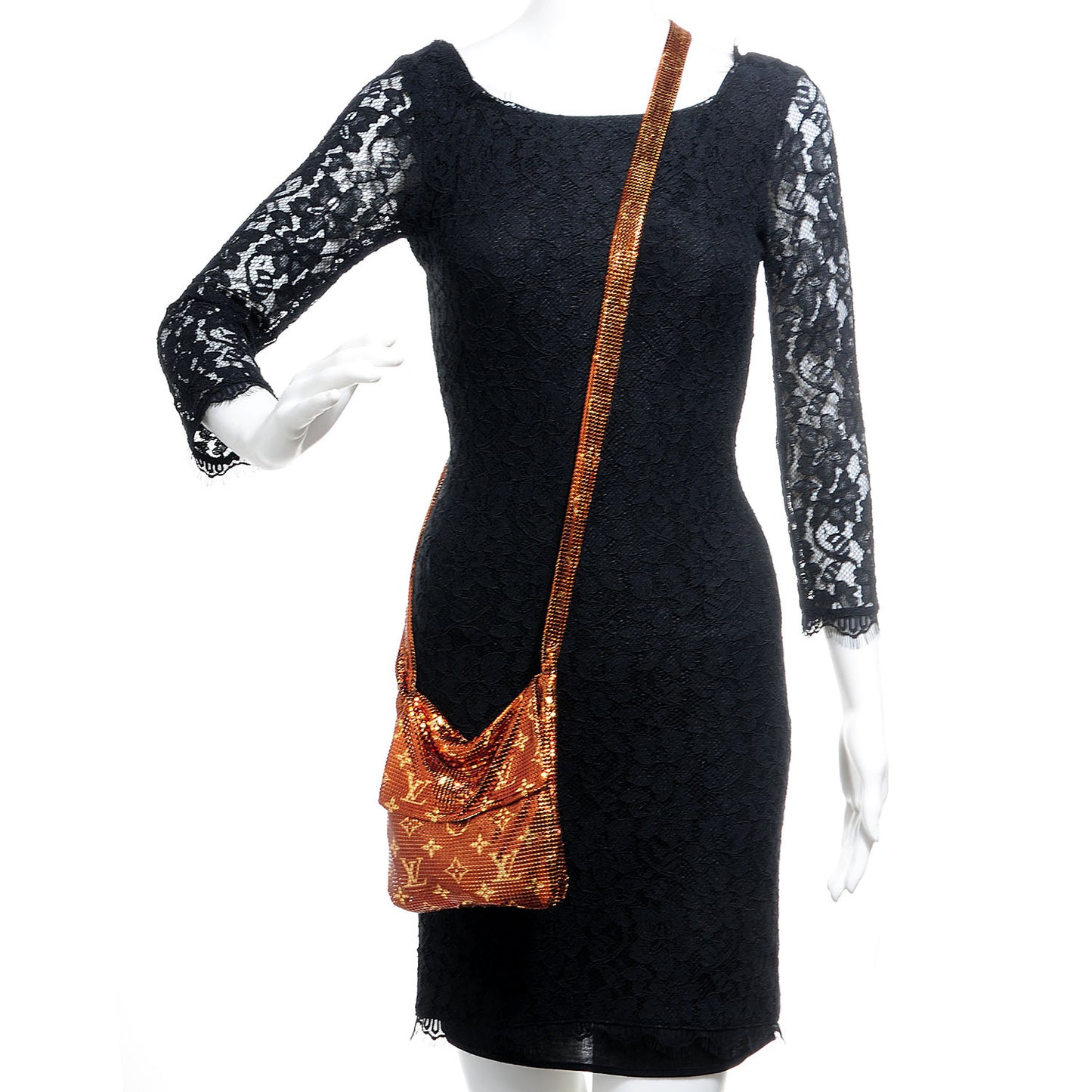 Monogram Mesh Metal Frances Gold