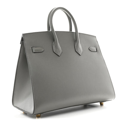Hermes Madame Calfskin Birkin Sellier 25 Gris Meyer 3 of 11