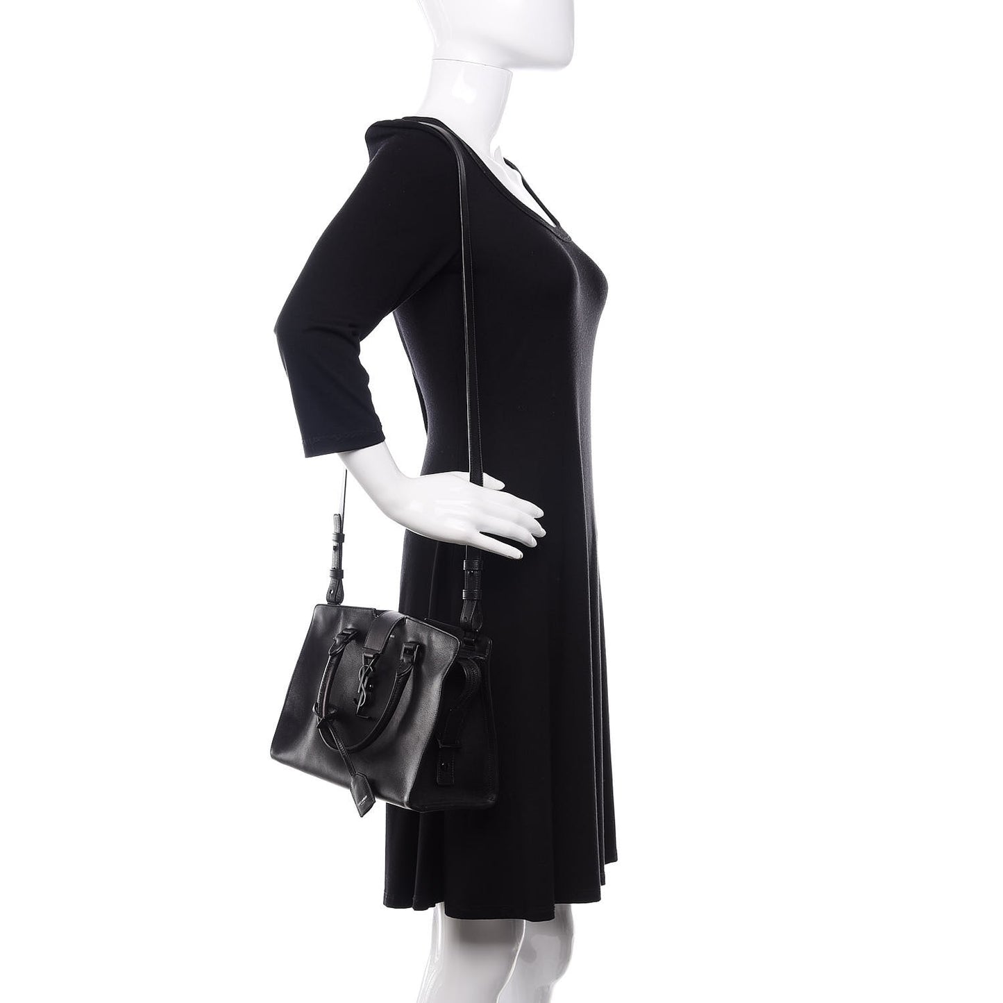 Calfskin Baby Monogram Cabas Black