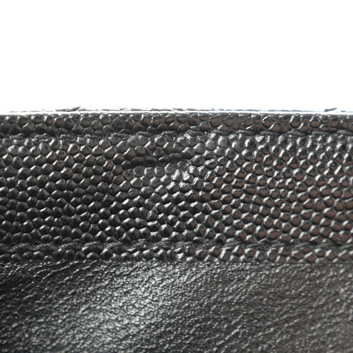 Grain De Poudre Matelasse Chevron Monogram Monochrome Chain Wallet Black