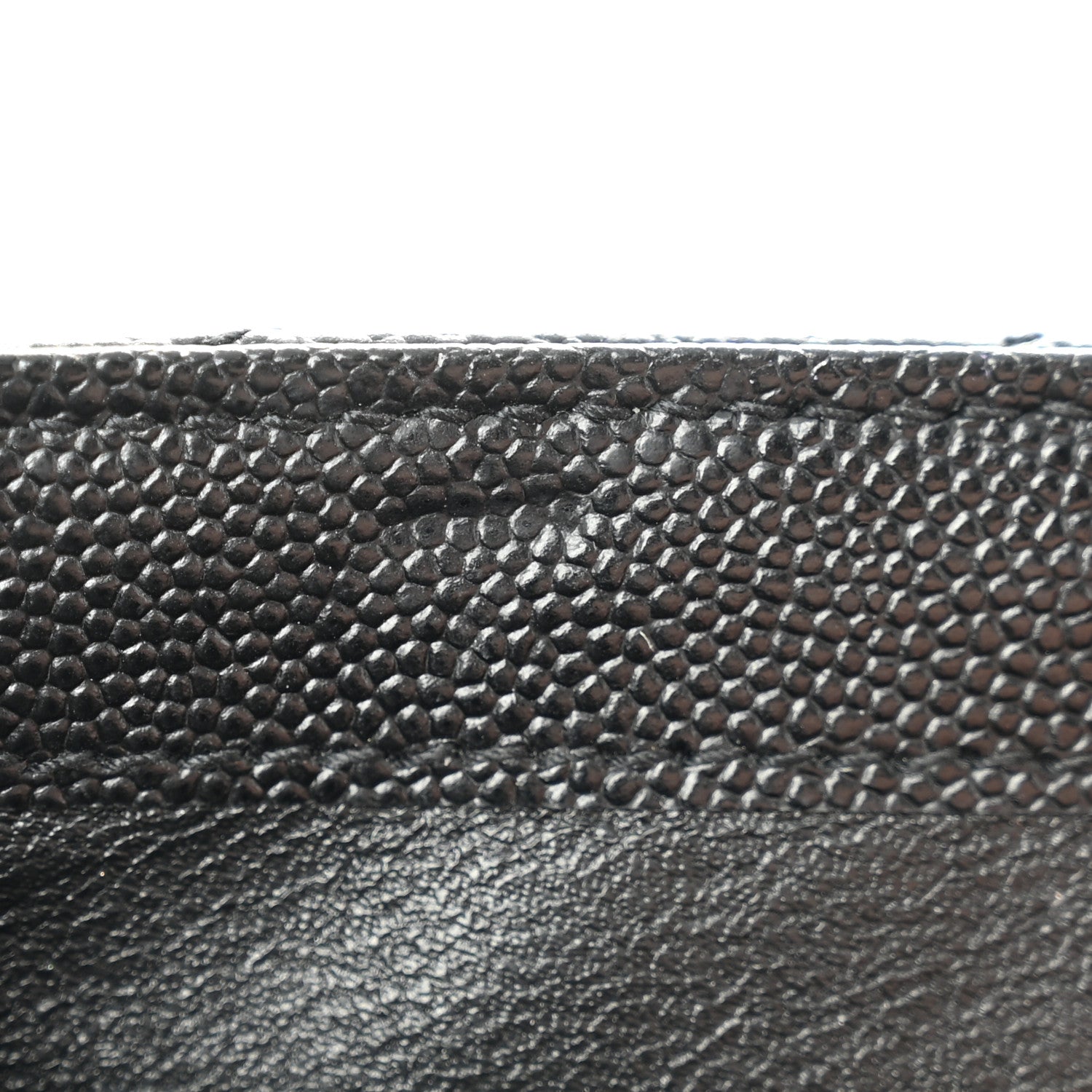 Saint Laurent Grain De Poudre Matelasse Chevron Monogram Monochrome Chain Wallet Black 11 of 11