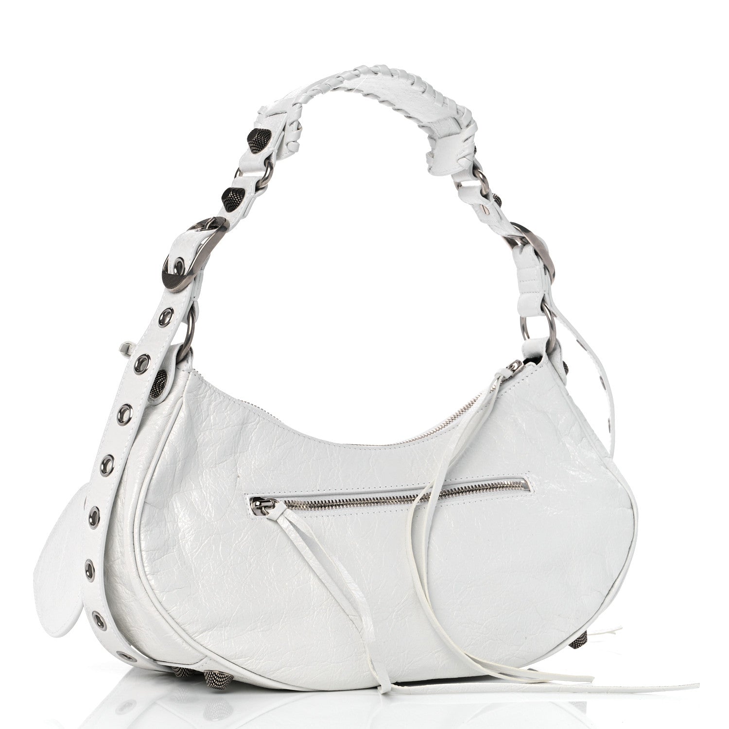 Balenciaga Agneau Arena Small Le Cagole Shoulder Bag Optic White 3 of 9