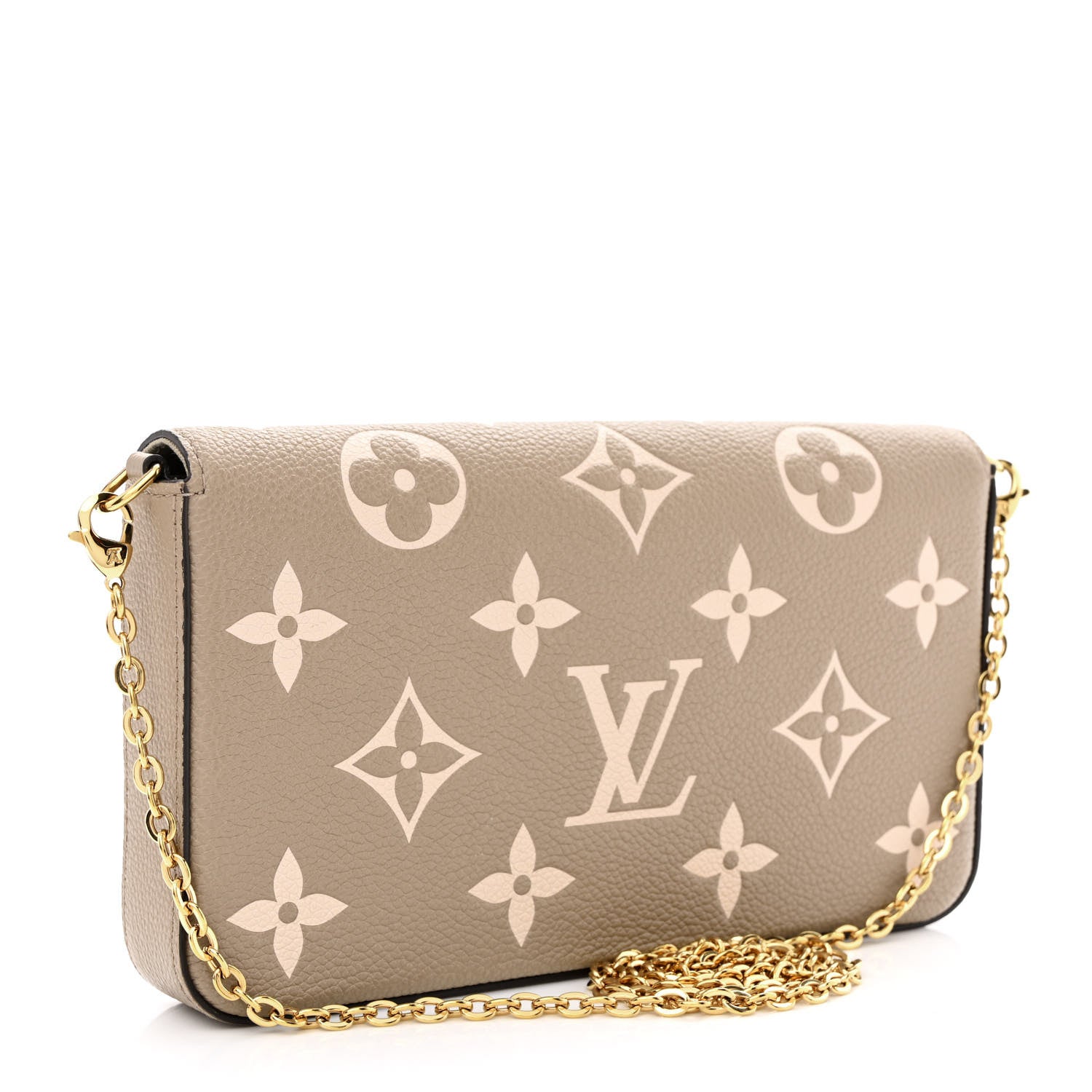Louis Vuitton Empreinte Monogram Giant Felicie Pochette Tourterelle Creme 4 of 13
