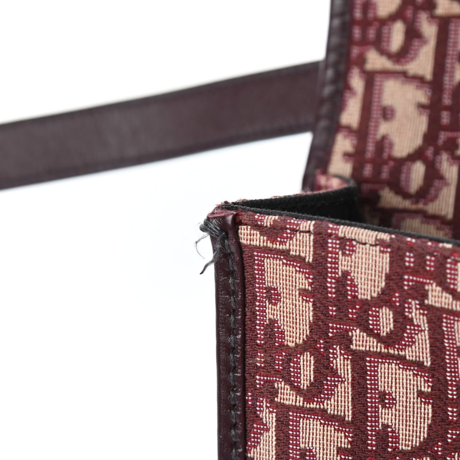 Christian Dior Oblique 30 Montaigne Flap Bag Burgundy 7 of 9
