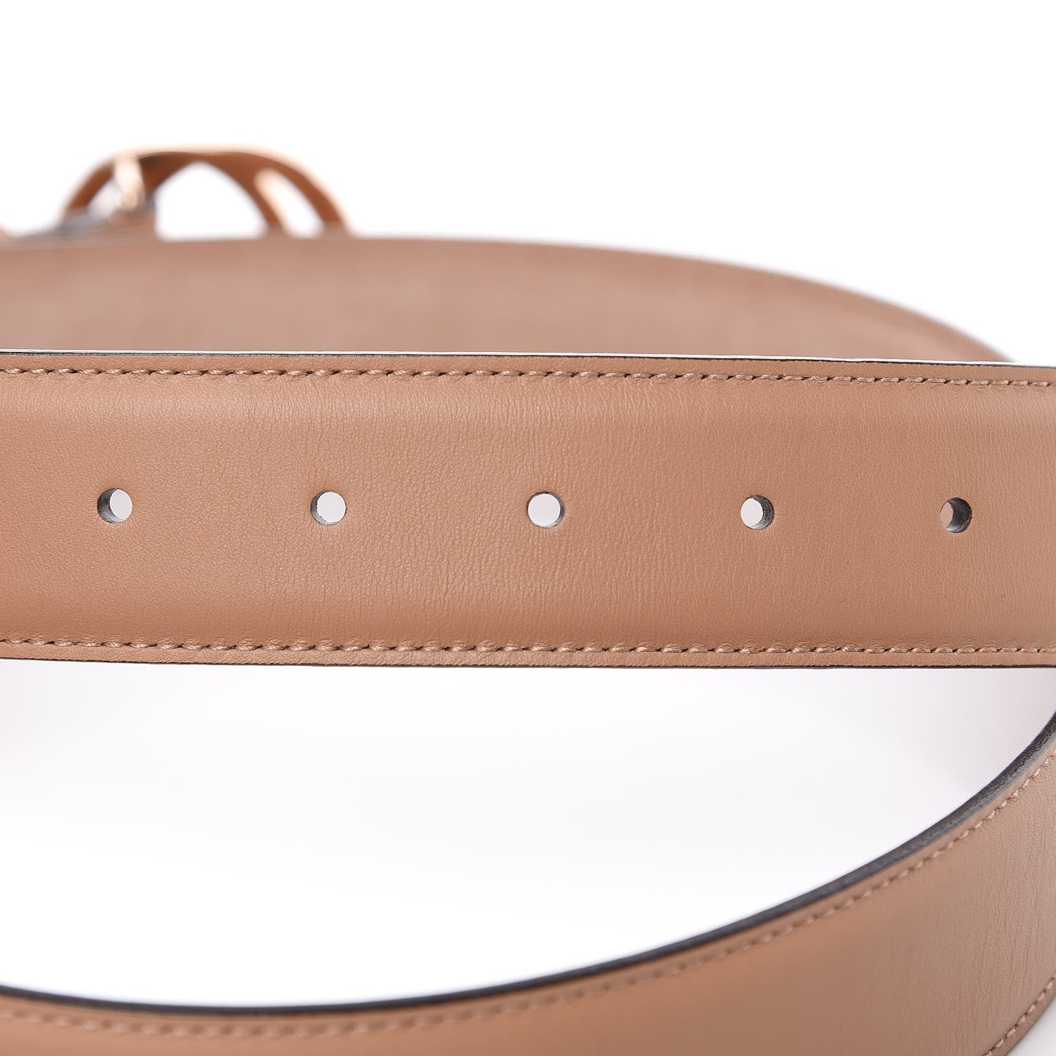 Gucci Calfskin Interlocking G 37mm Belt 105 42 Camelia 6 of 8