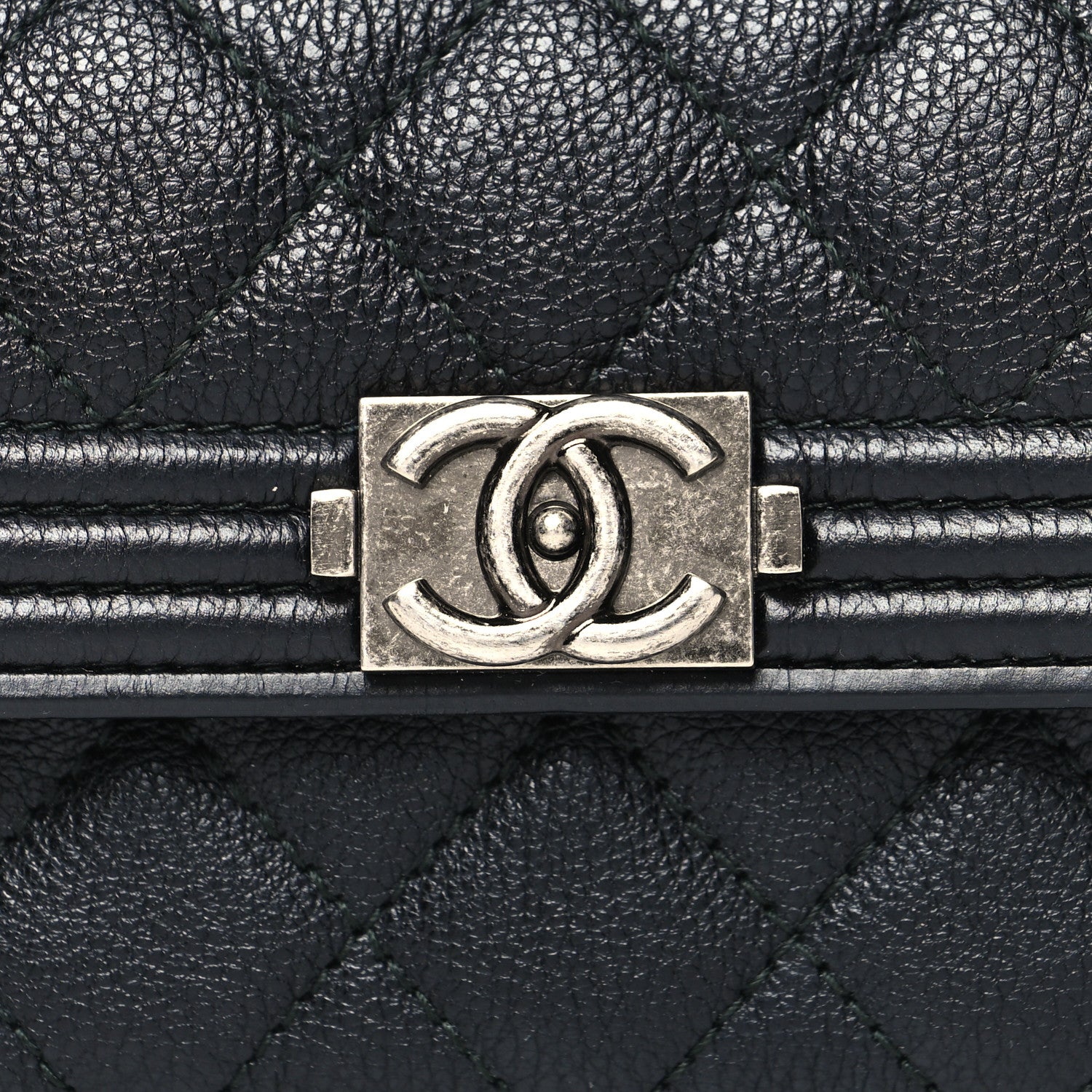 Chanel Caviar Quilted Boy Flap Card Holder Black 9 of 12