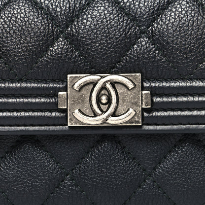 Chanel Caviar Quilted Boy Flap Card Holder Black 9 of 12