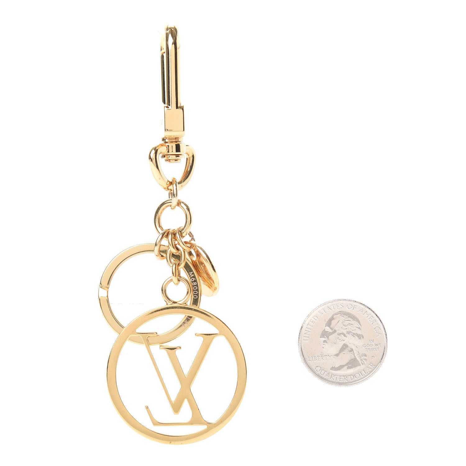 Louis Vuitton LV Circle Bag Charm Key Holder Gold 2 of 5
