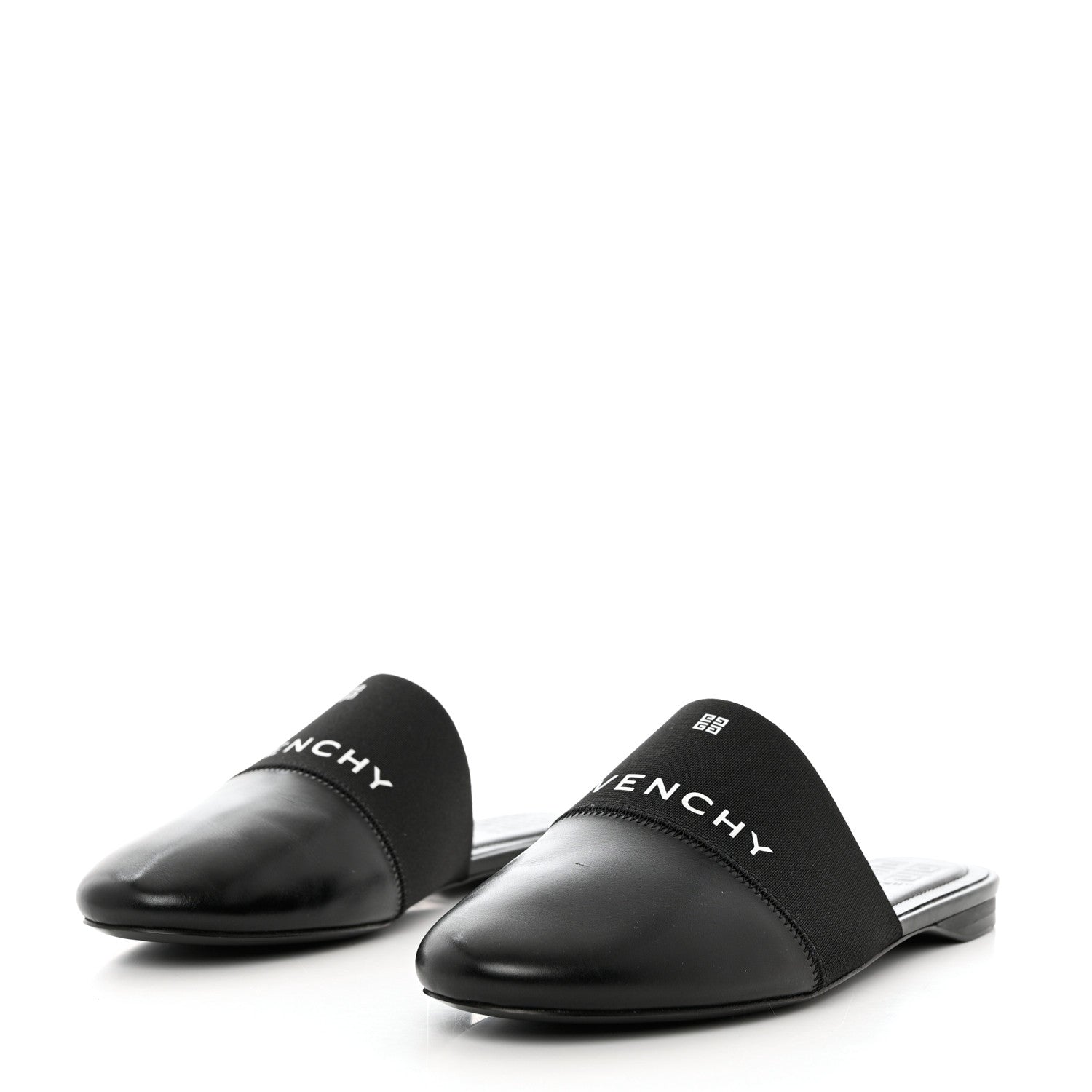 Givenchy Calfskin Bedford Logo Mule Slides 38 Black 3 of 9