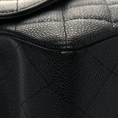 Chanel Caviar Quilted Jumbo Single Flap Black 9 of 14