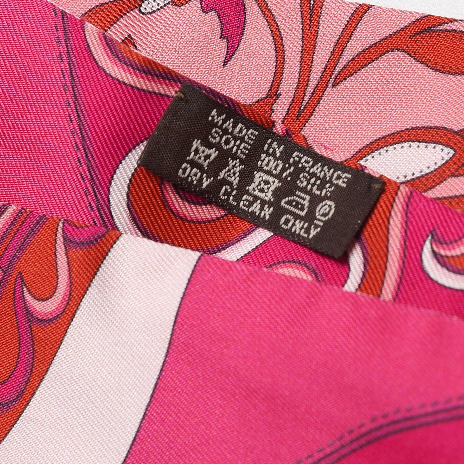 Hermes Silk Festival Des Amazones Twilly Fuchsia Nacre Rose 4 of 5