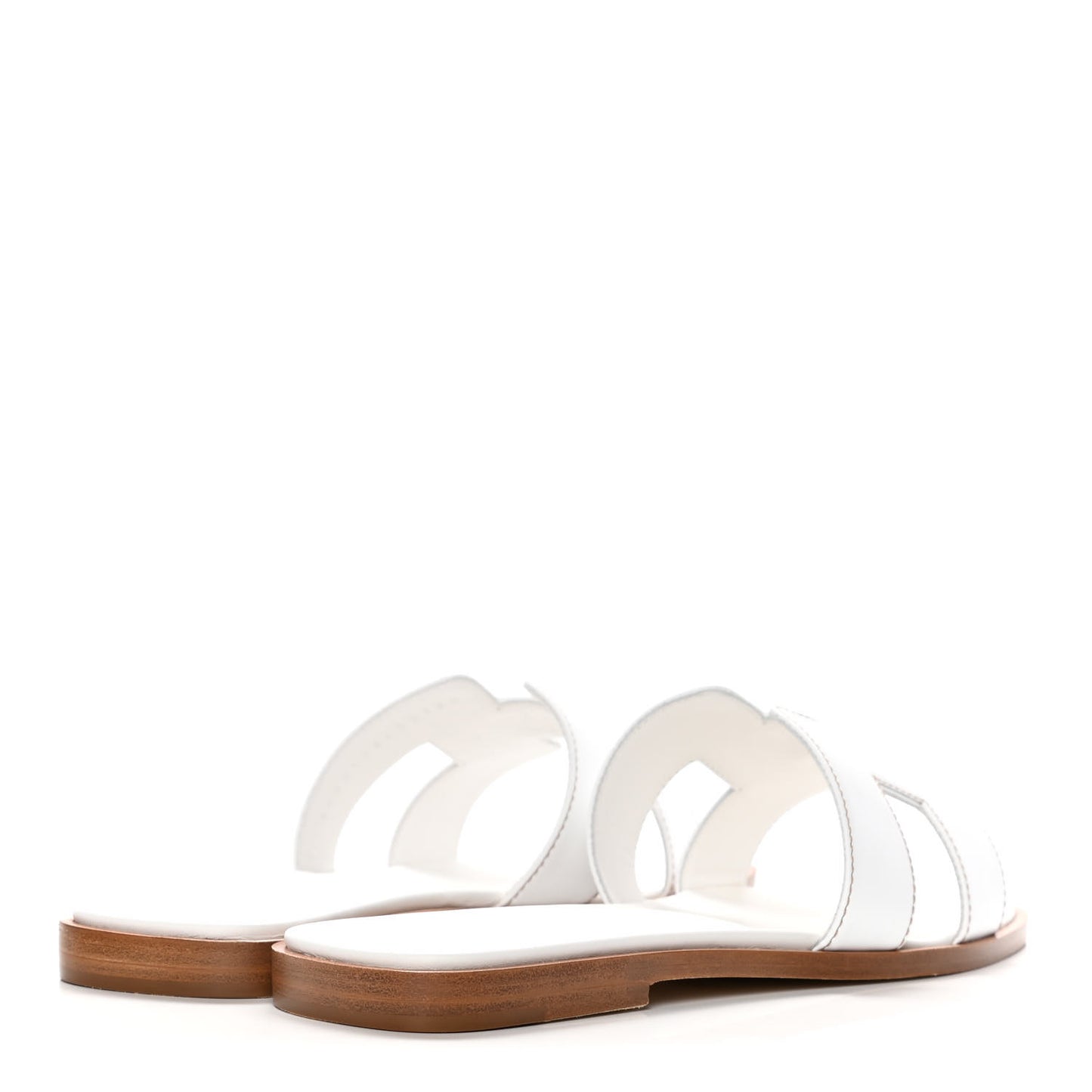 Box Calfskin Oran Sandals 37 White