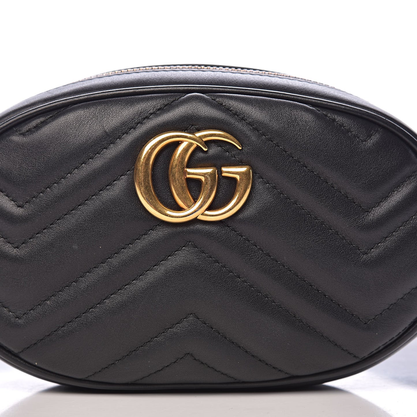 Calfskin Matelasse GG Marmont Belt Bag 95 38 Black