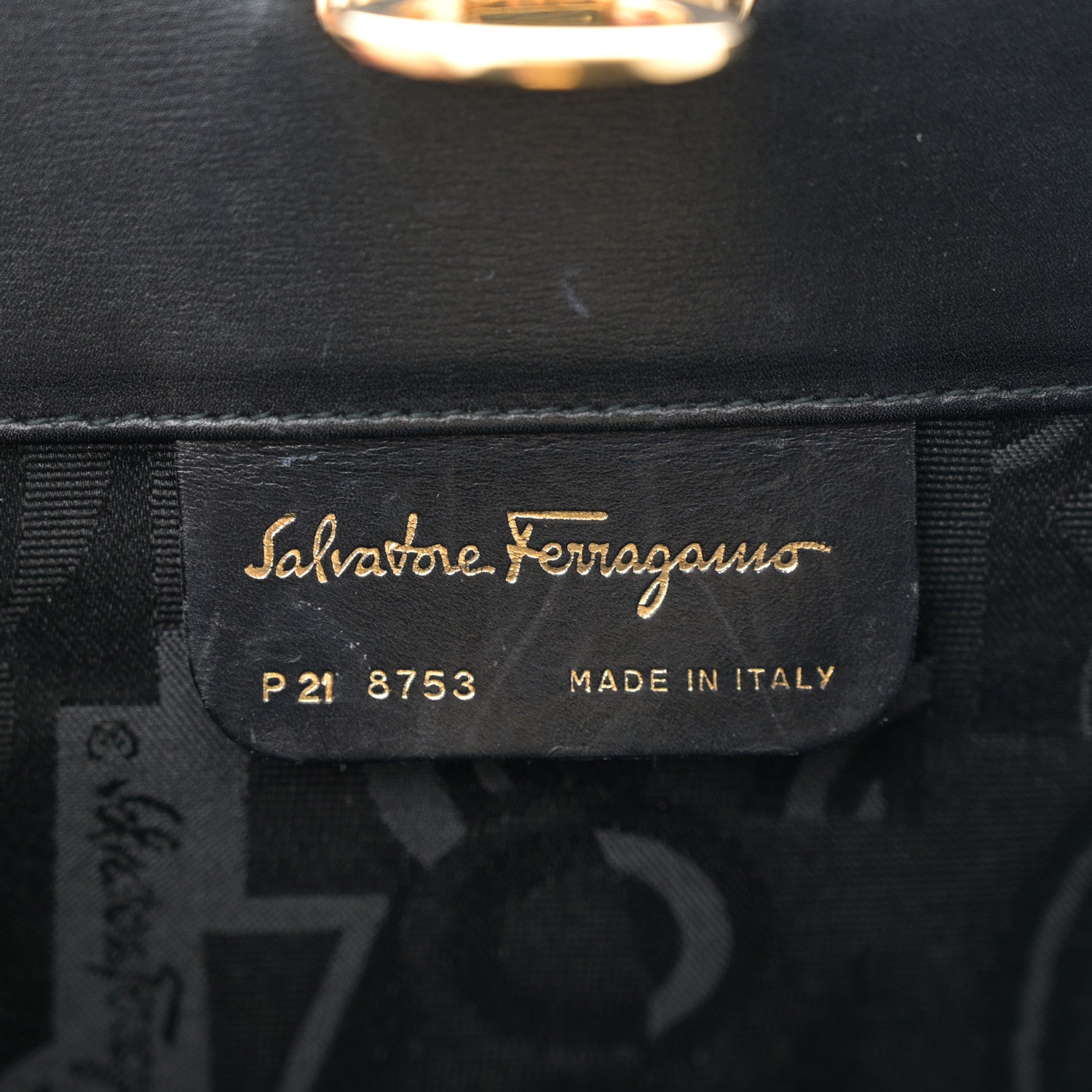 Salvatore Ferragamo Brushed Calfskin Gancini Trifolio Chain Bag Black 6 of 10