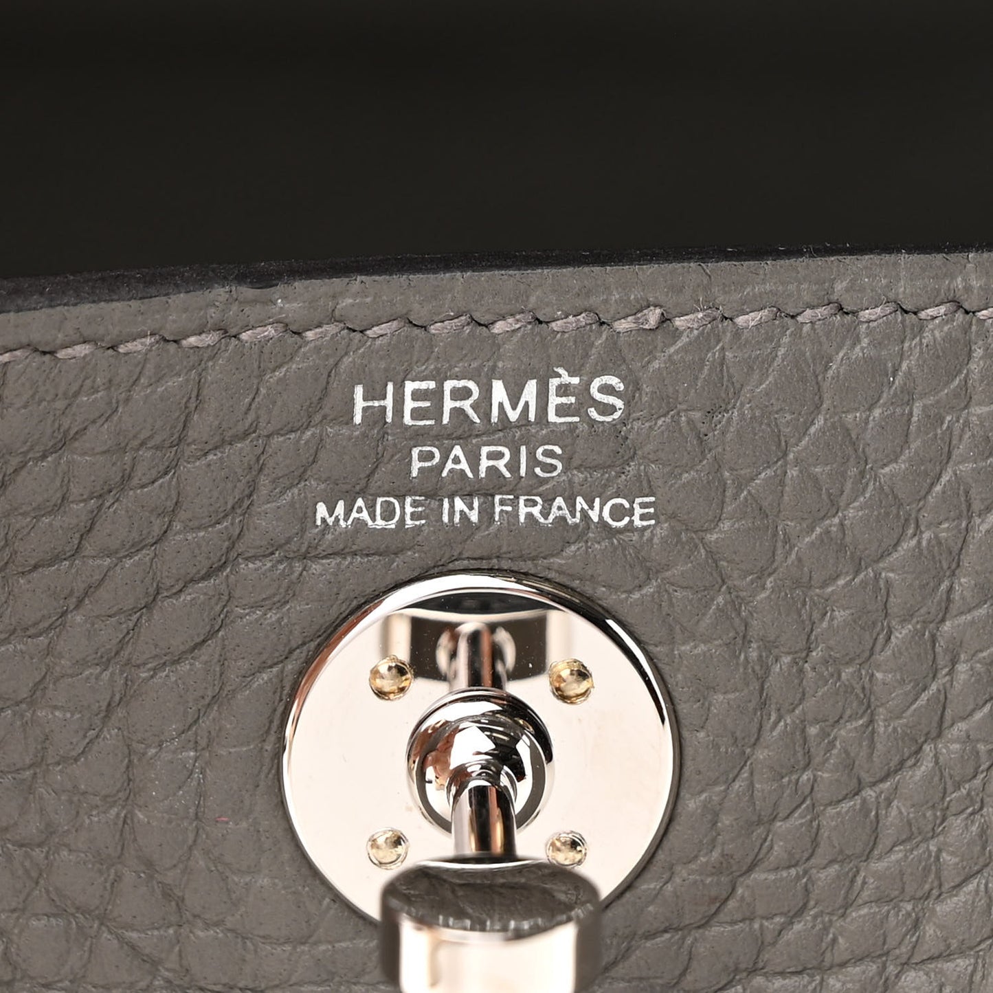 Taurillon Clemence Mini Lindy 20 Gris Meyer