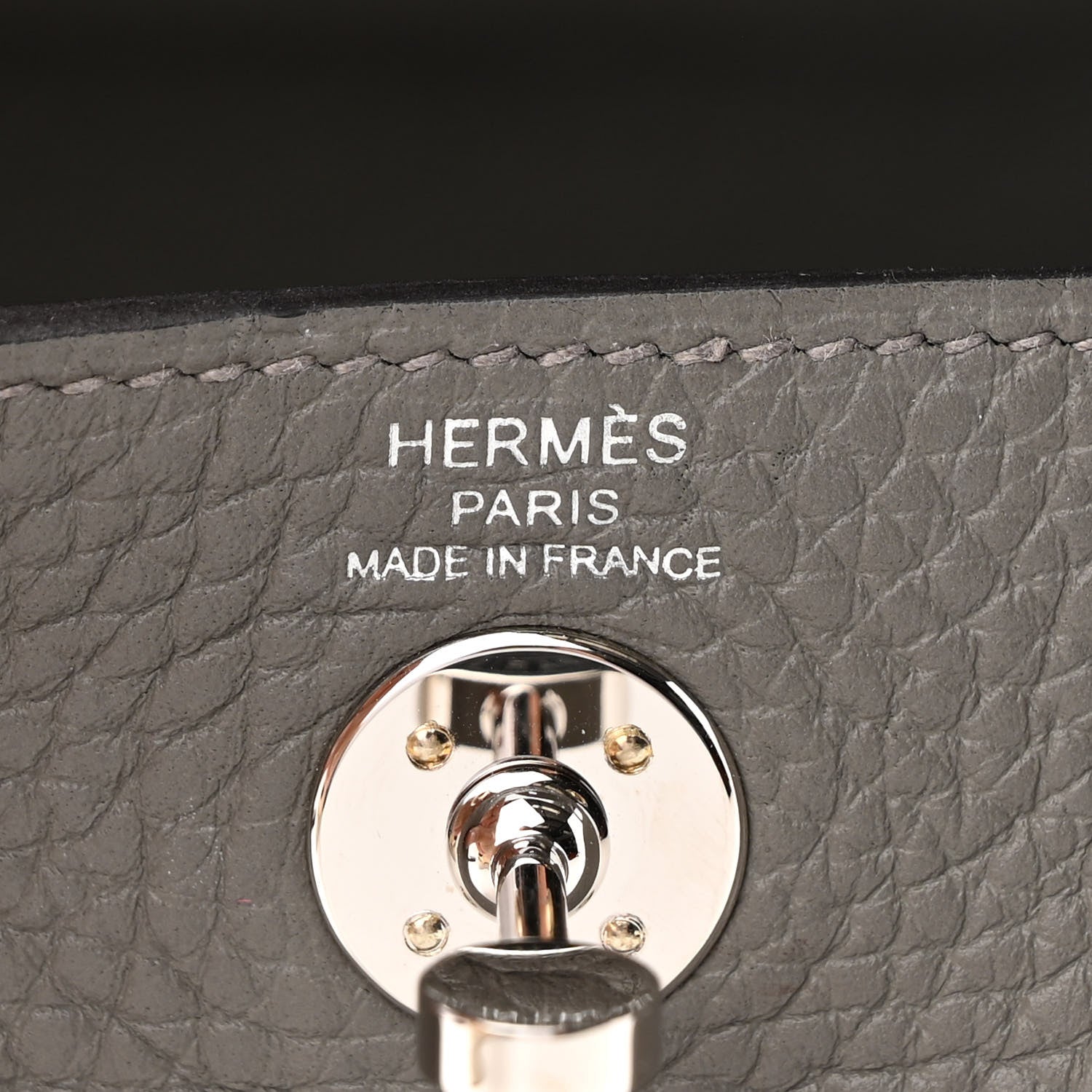 Hermes Taurillon Clemence Mini Lindy 20 Gris Meyer 6 of 10