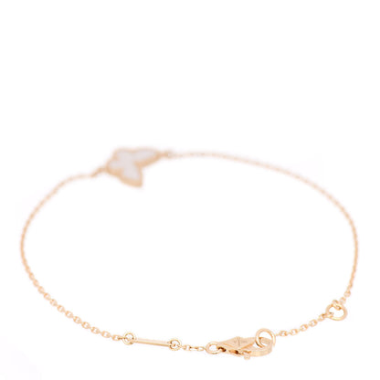 Van Cleef & Arpels 18K Yellow Gold Mother of Pearl Sweet Alhambra Butterfly Bracelet 2 of 6