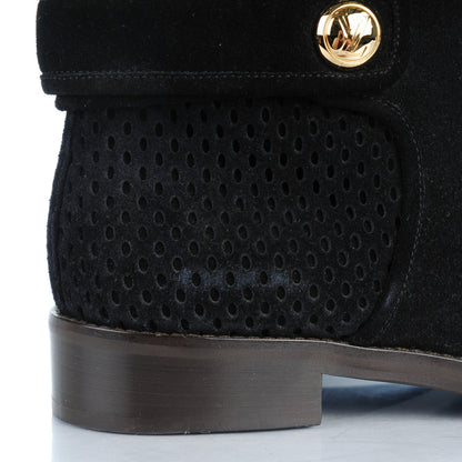 Louis Vuitton Suede Perforated Free Ride High Boots 38 Black 8 of 9
