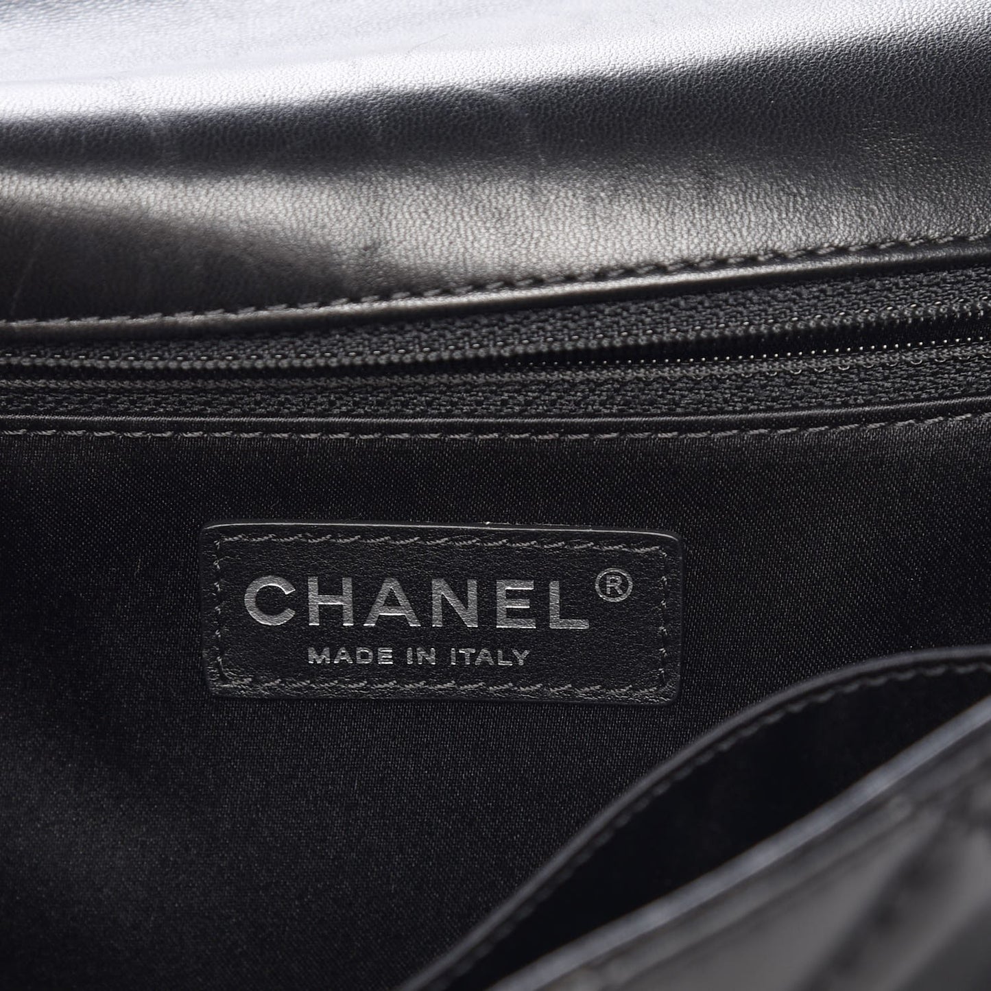 Lambskin Quilted Jumbo Easy Carry Flap Black