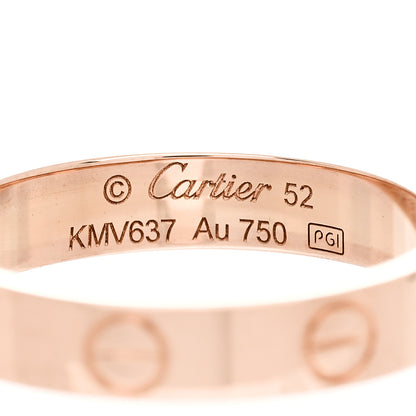 Cartier 18K Pink Gold 3.5mm LOVE Wedding Band Ring 52 6 4 of 4
