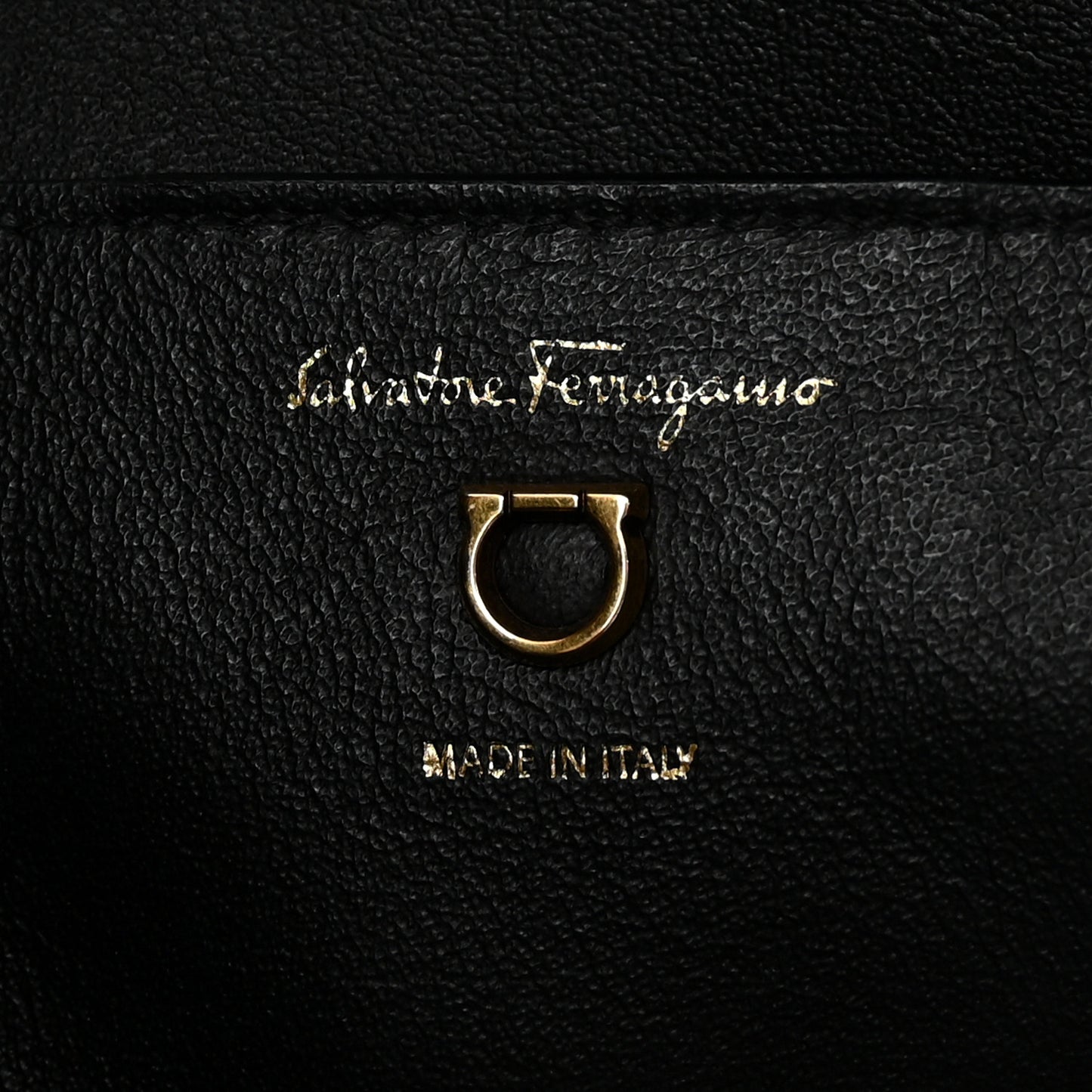 Calfskin Gancini Trifolio Tote Bag Black